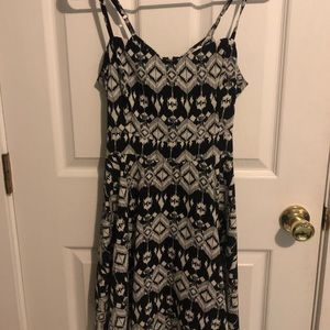 Black and white dress with back cut outs